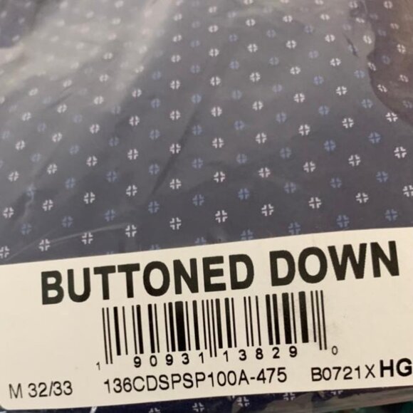 Buttoned Down Classic Fit Long Sleeve Men's Button-Down Shirt Dark Blue - Picture 8 of 11